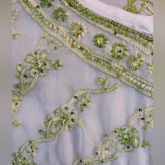 Beautiful Indian Handmade Sheer Embroidered Blouse - Picture 5 of 7
